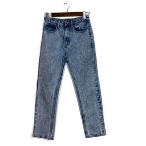 Nasty Gal High Rise Mom Jeans Sz 6 Tapered Stonewash Blue 90s Y2K 80s Vibe